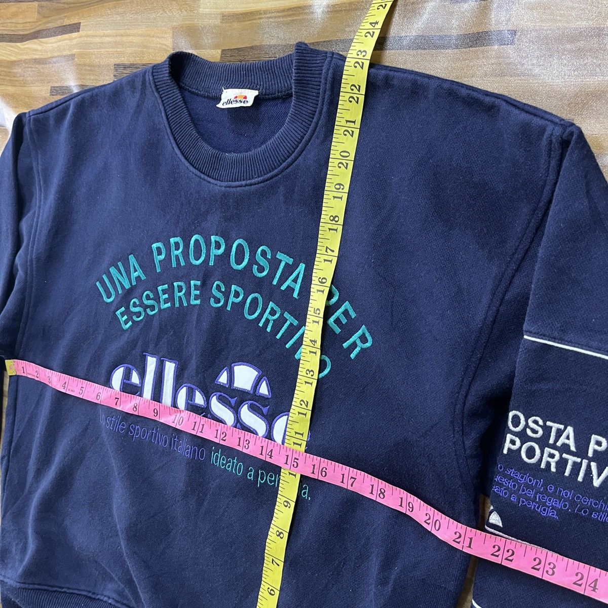 Ellesse × Vintage Vintage 90s Ellesse Sweater Big Logo Embroidered Size US L / EU 52-54 / 3 - 3 Thumbnail