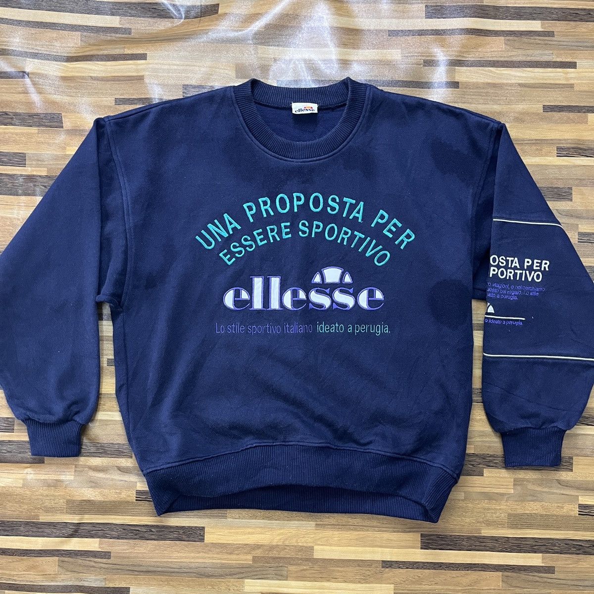 Ellesse × Vintage Vintage 90s Ellesse Sweater Big Logo Embroidered Size US L / EU 52-54 / 3 - 16 Thumbnail