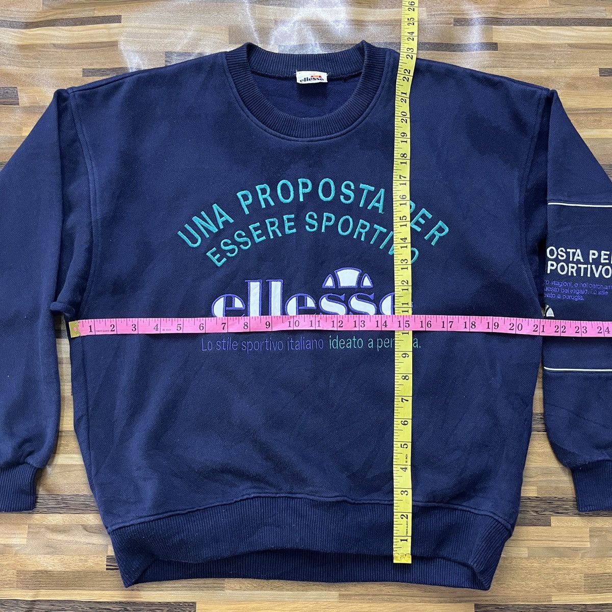 Ellesse × Vintage Vintage 90s Ellesse Sweater Big Logo Embroidered Size US L / EU 52-54 / 3 - 4 Thumbnail