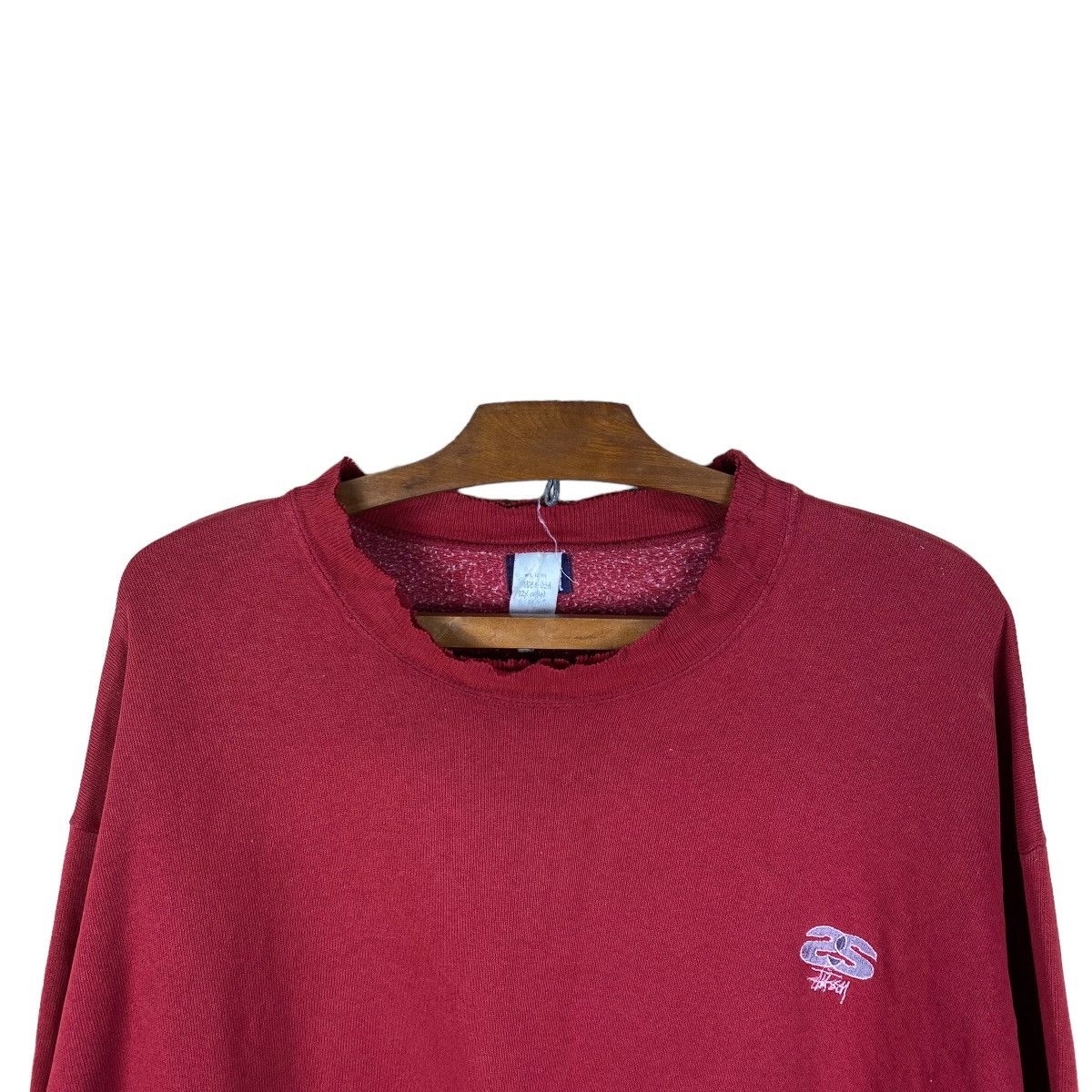 Stussy × Vintage VINTAGE MADE IN USA STUSSY WORN CONDITION SWEATSHIRT Size US XL / EU 56 / 4 - 2 Thumbnail