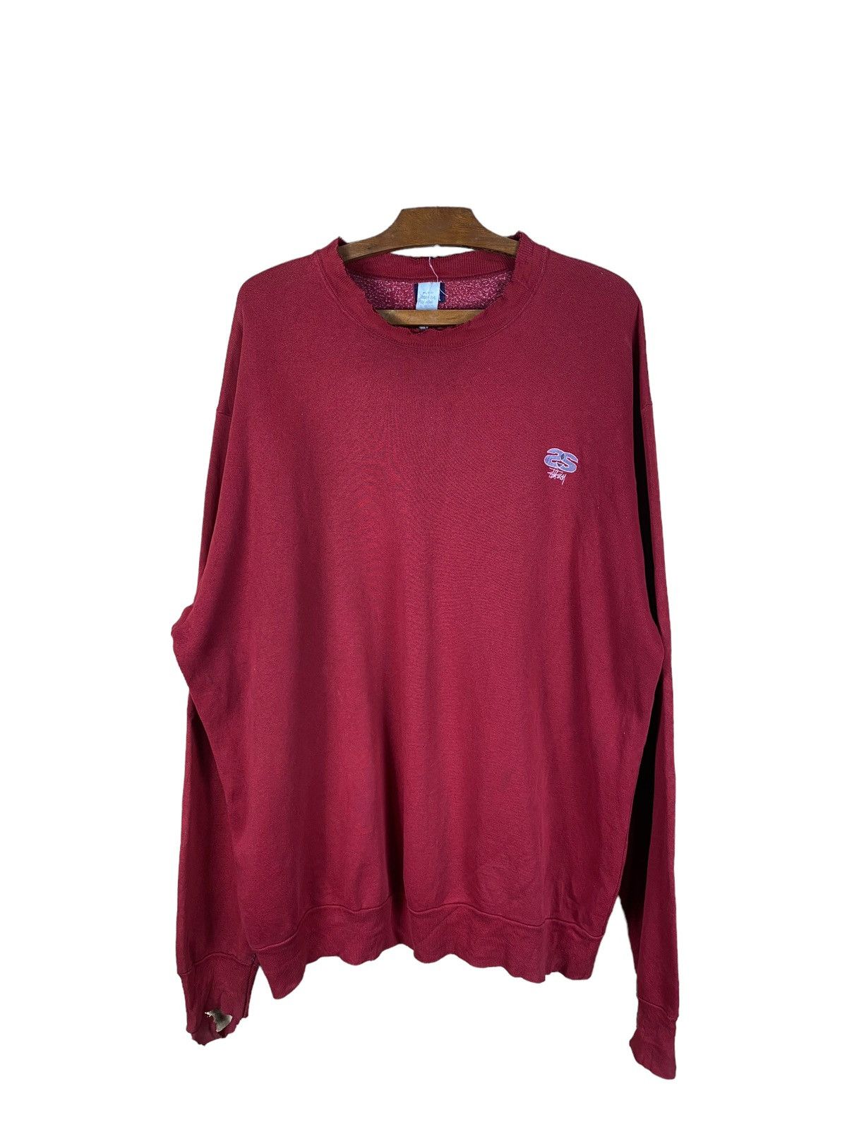 Stussy × Vintage VINTAGE MADE IN USA STUSSY WORN CONDITION SWEATSHIRT Size US XL / EU 56 / 4 - 1 Thumbnail