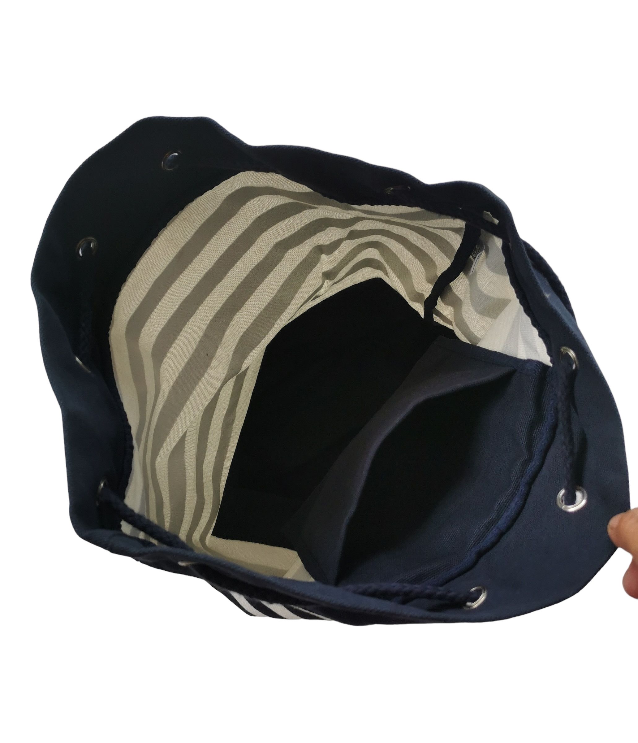 JW Anderson JW Anderson Canvas Sailor Stripe Drawstring Bag Size ONE SIZE - 6 Thumbnail
