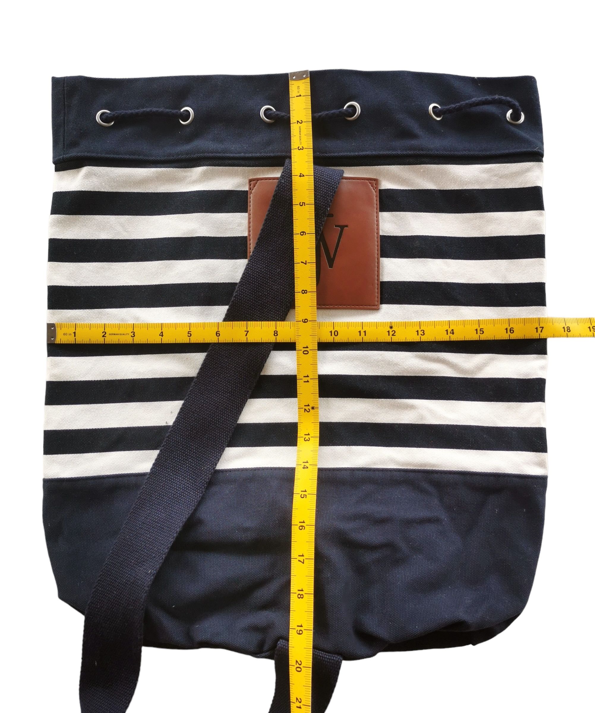 JW Anderson JW Anderson Canvas Sailor Stripe Drawstring Bag Size ONE SIZE - 7 Thumbnail