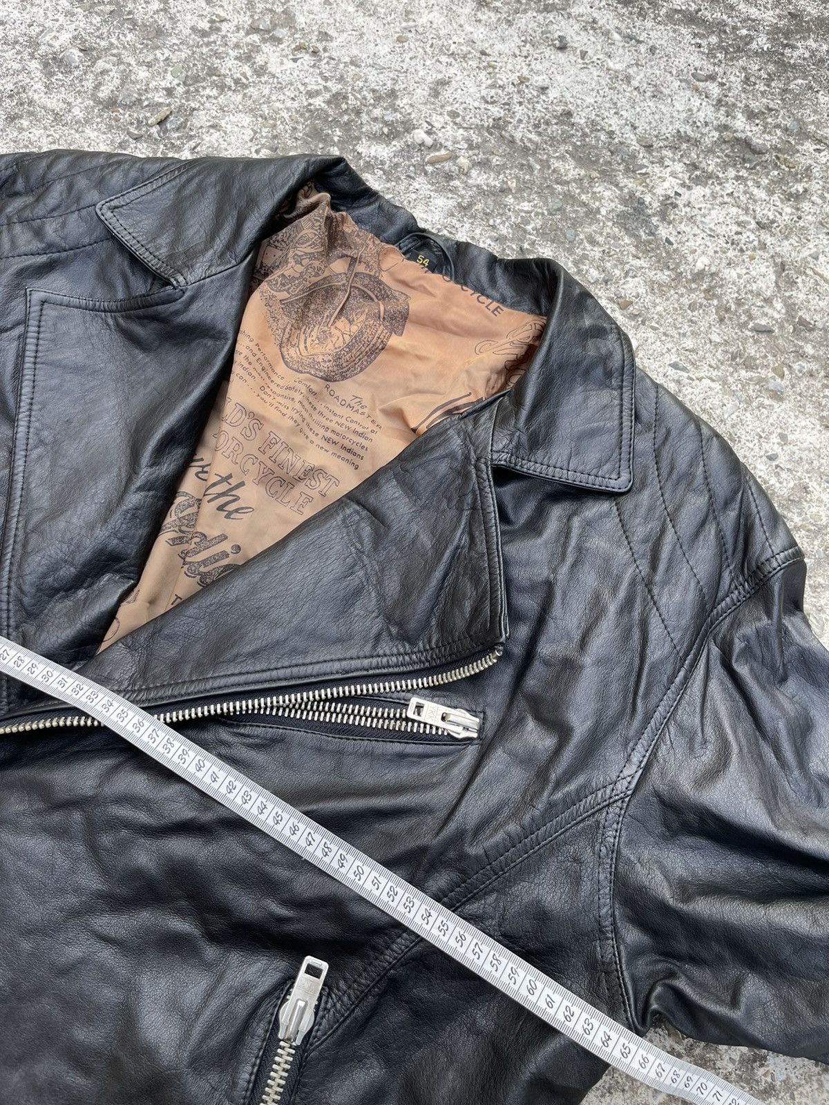 Vintage Leather jacket ykk zips
