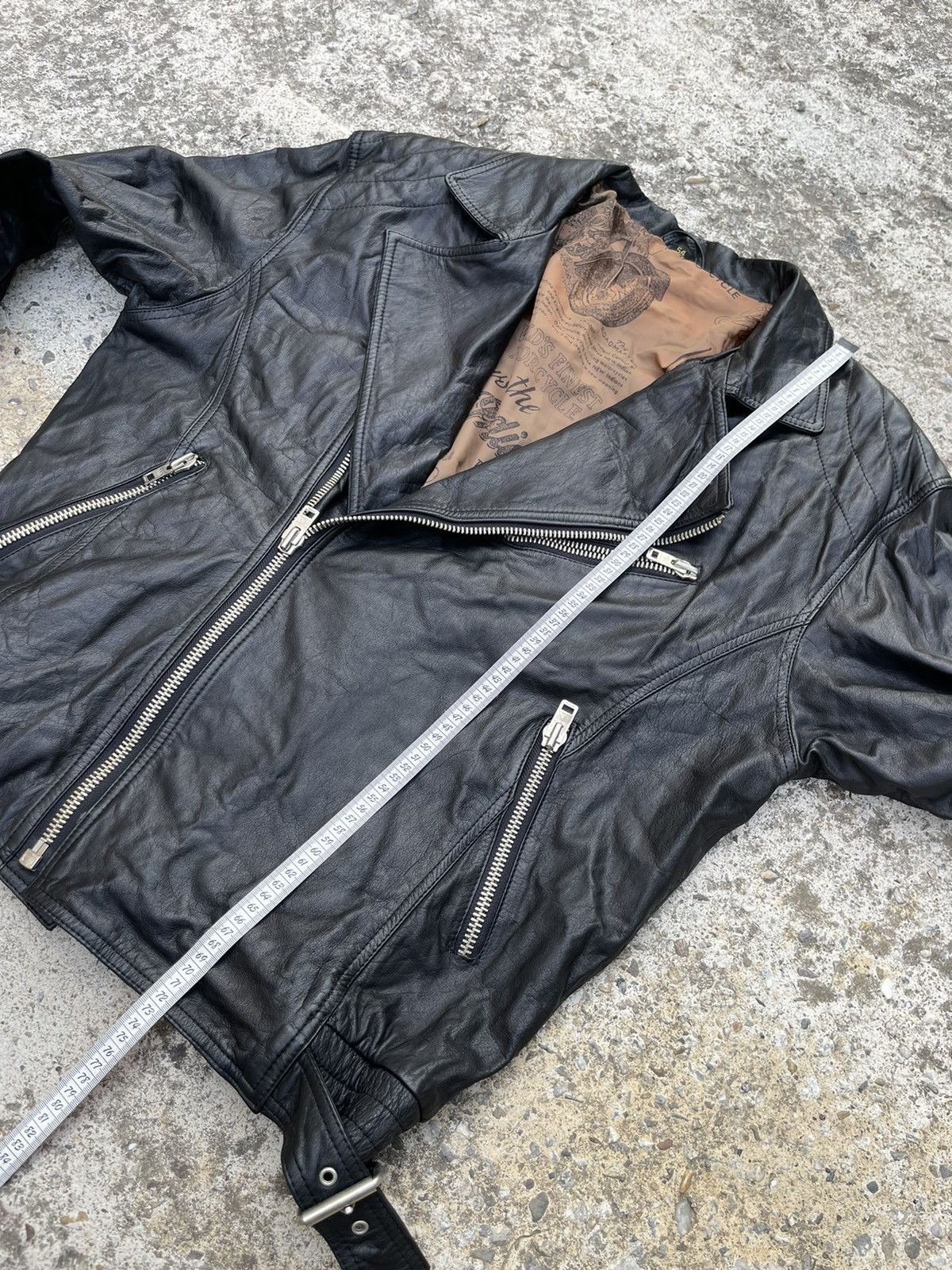 Vintage Leather jacket ykk zips