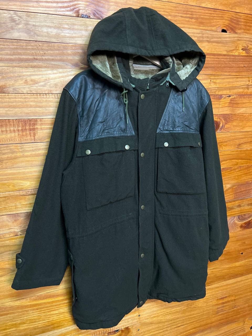 Japanese Brand SIMPLE LIFE WOOL HOODIE JACKET Size US L / EU 52-54 / 3 - 2 Thumbnail