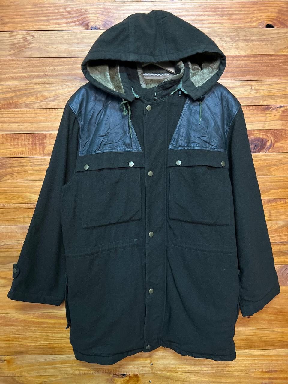 Japanese Brand SIMPLE LIFE WOOL HOODIE JACKET Size US L / EU 52-54 / 3 - 1 Thumbnail
