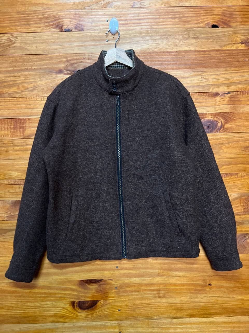 Japanese Brand VINTAGE WOOL ZIPPER JACKET Size US M / EU 48-50 / 2 - 1 Thumbnail
