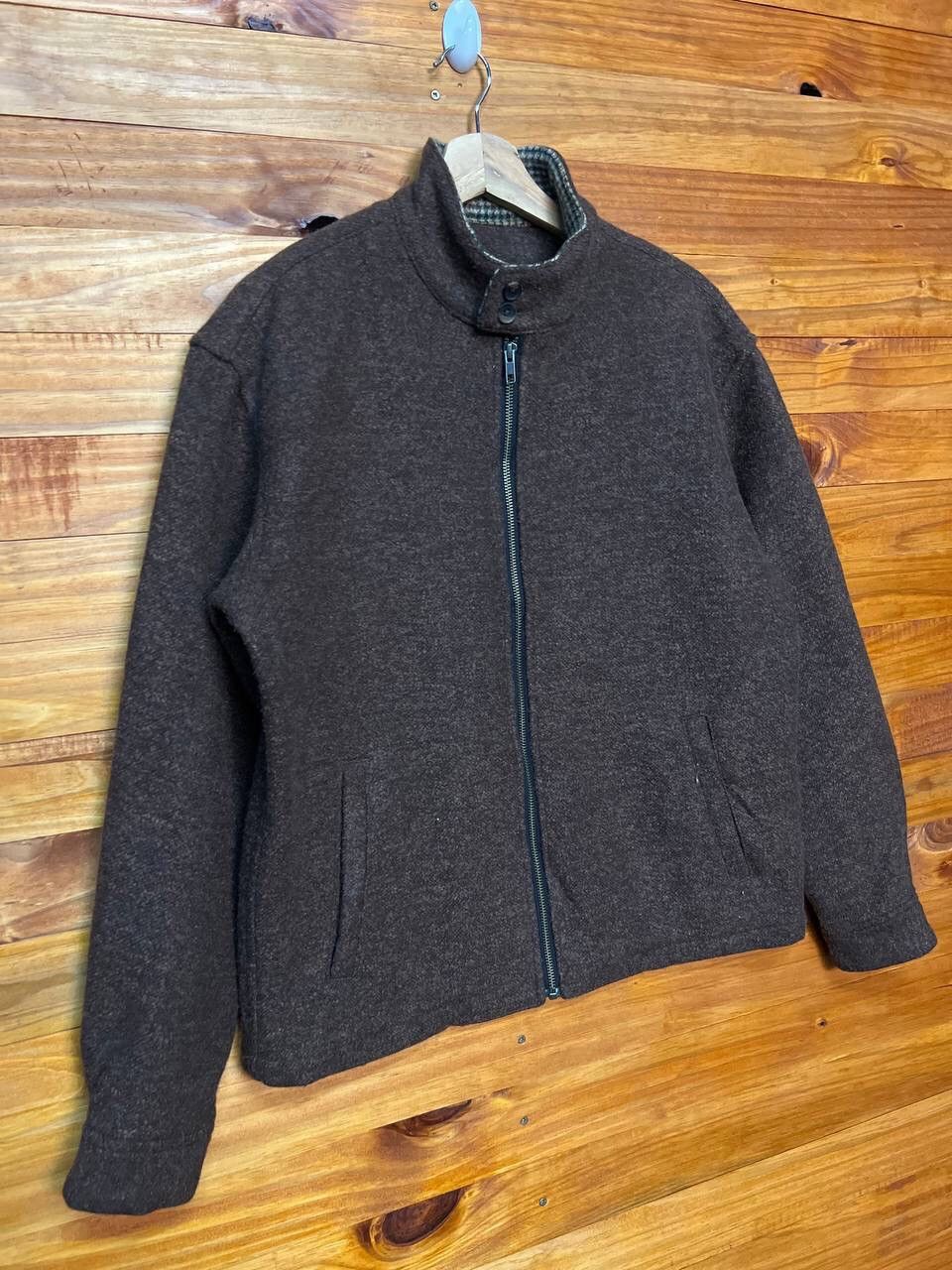 Japanese Brand VINTAGE WOOL ZIPPER JACKET Size US M / EU 48-50 / 2 - 2 Thumbnail