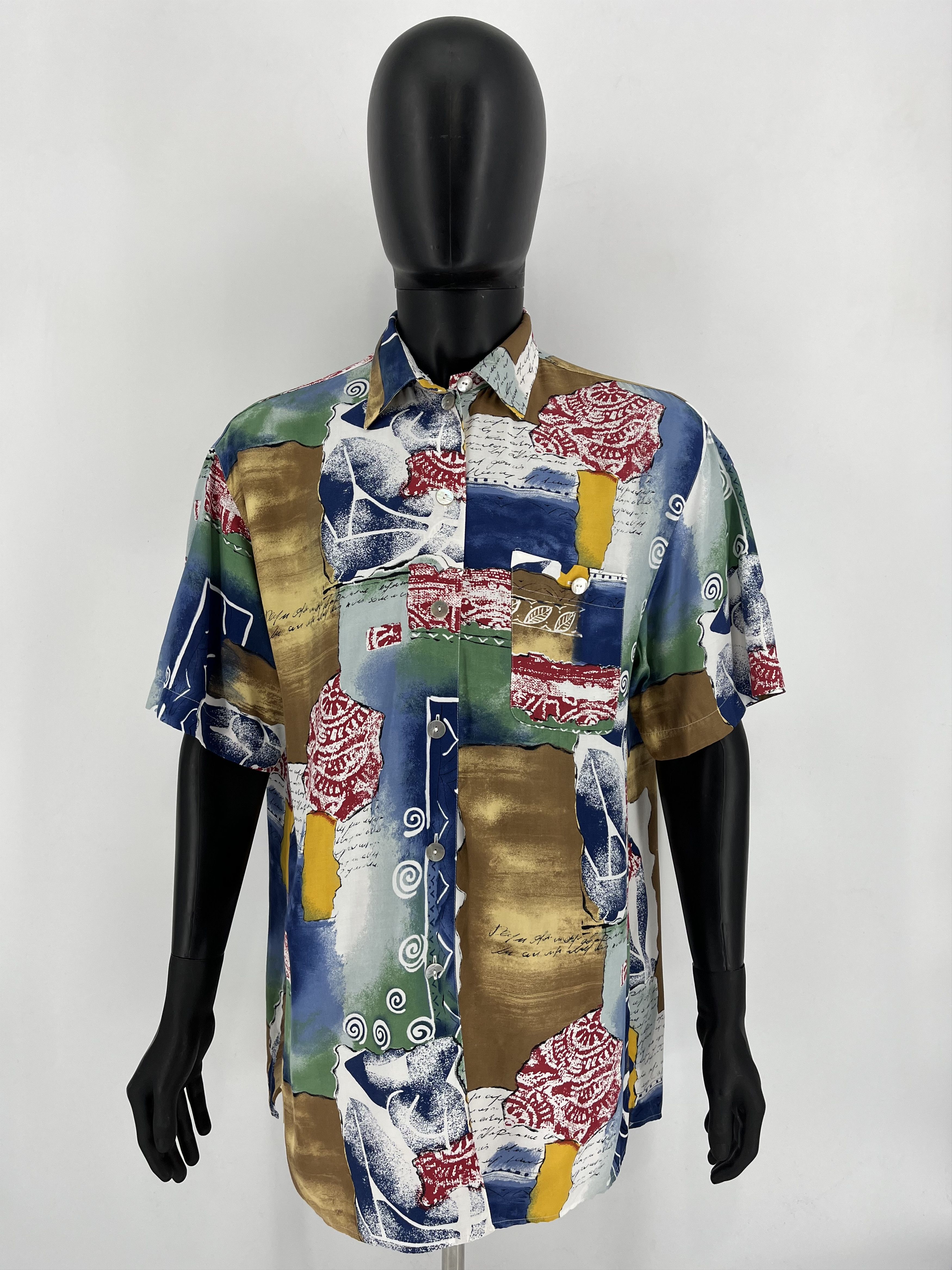 Vintage Vintage Art Streetwear Hawaiian Travis Scott style Size US L / EU 52-54 / 3 - 2 Thumbnail