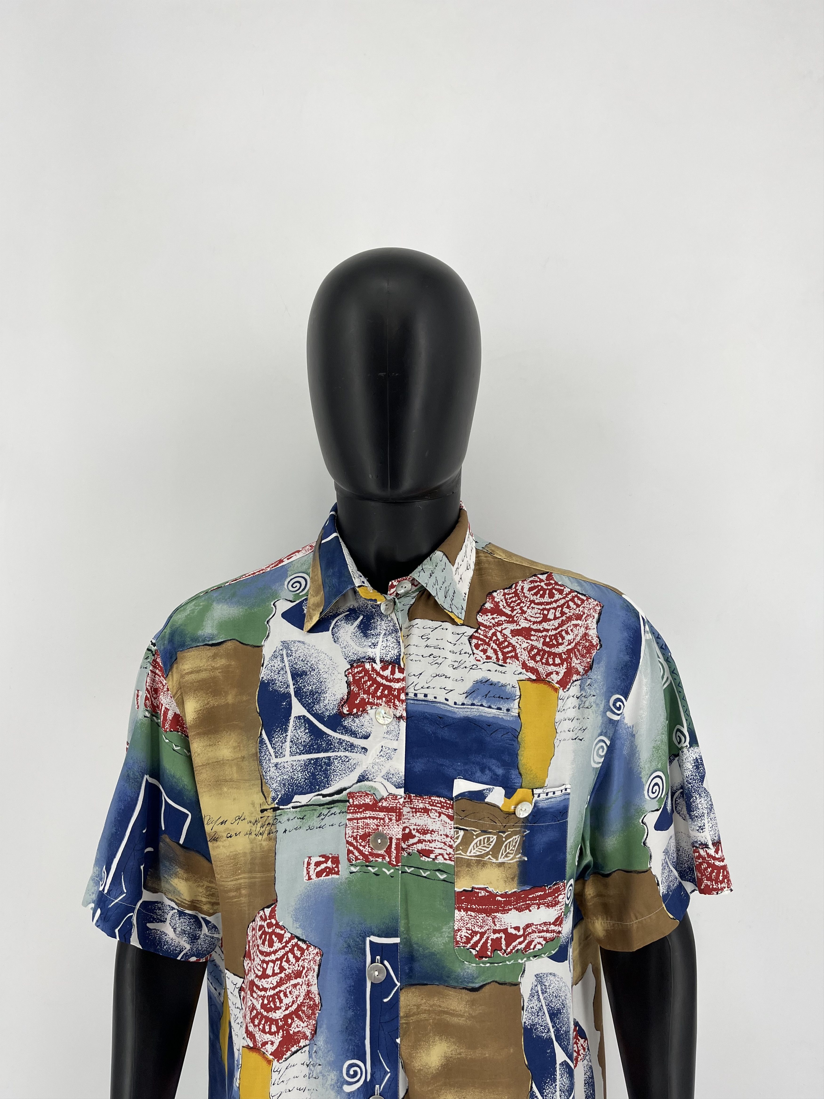 Vintage Vintage Art Streetwear Hawaiian Travis Scott style Size US L / EU 52-54 / 3 - 1 Thumbnail