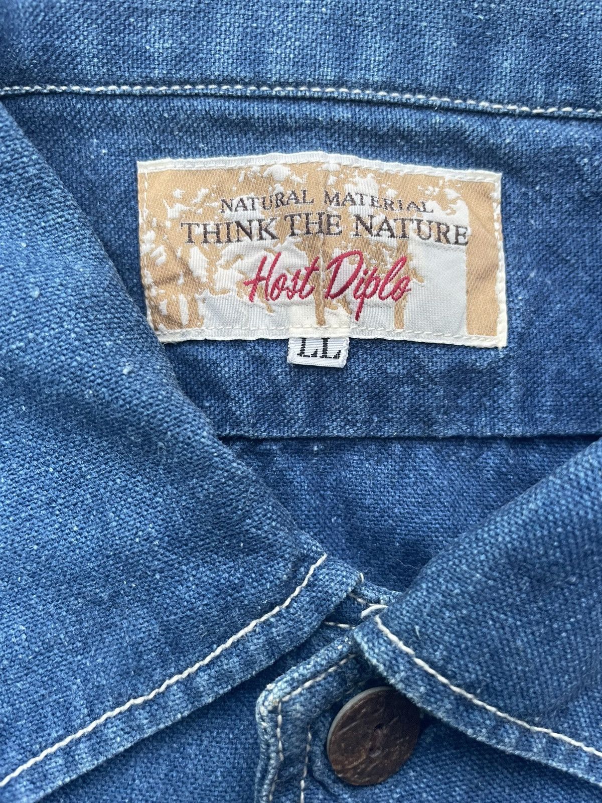 Japanese Brand Host Diple Denim Shirt Size US XL / EU 56 / 4 - 12 Thumbnail