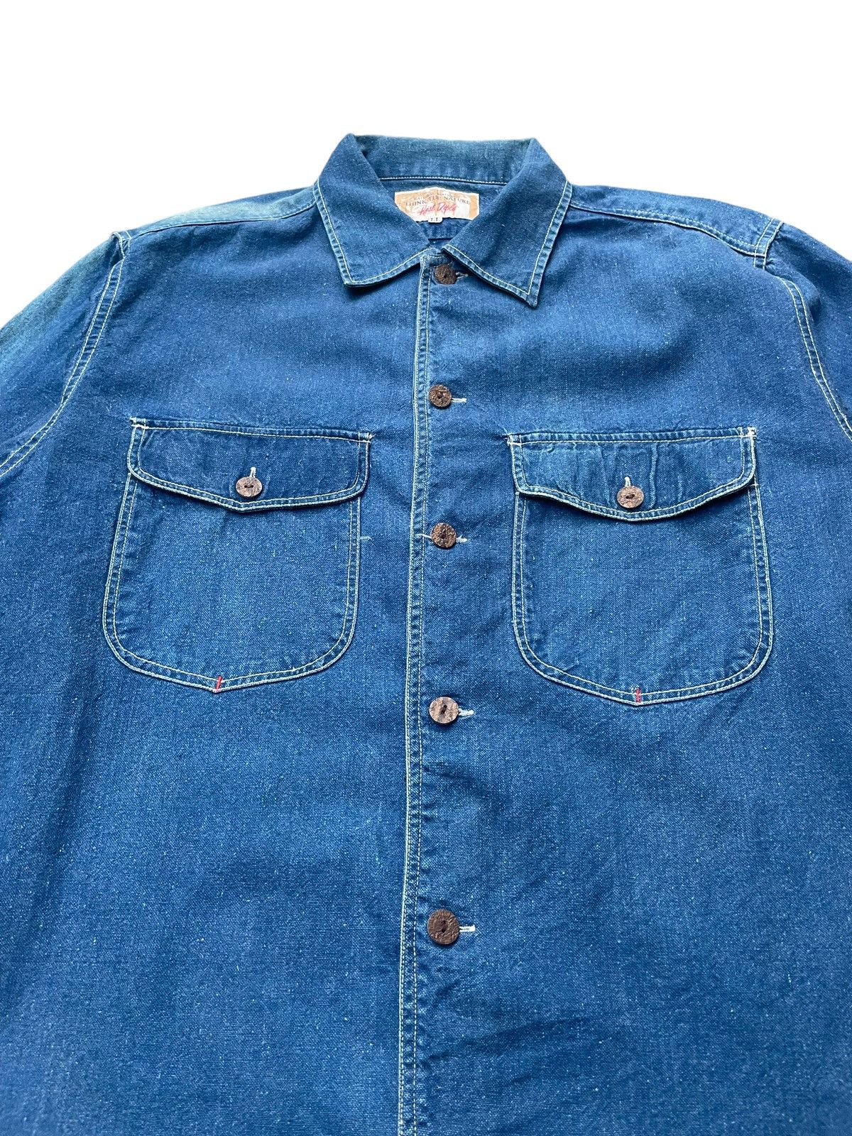 Japanese Brand Host Diple Denim Shirt Size US XL / EU 56 / 4 - 3 Thumbnail