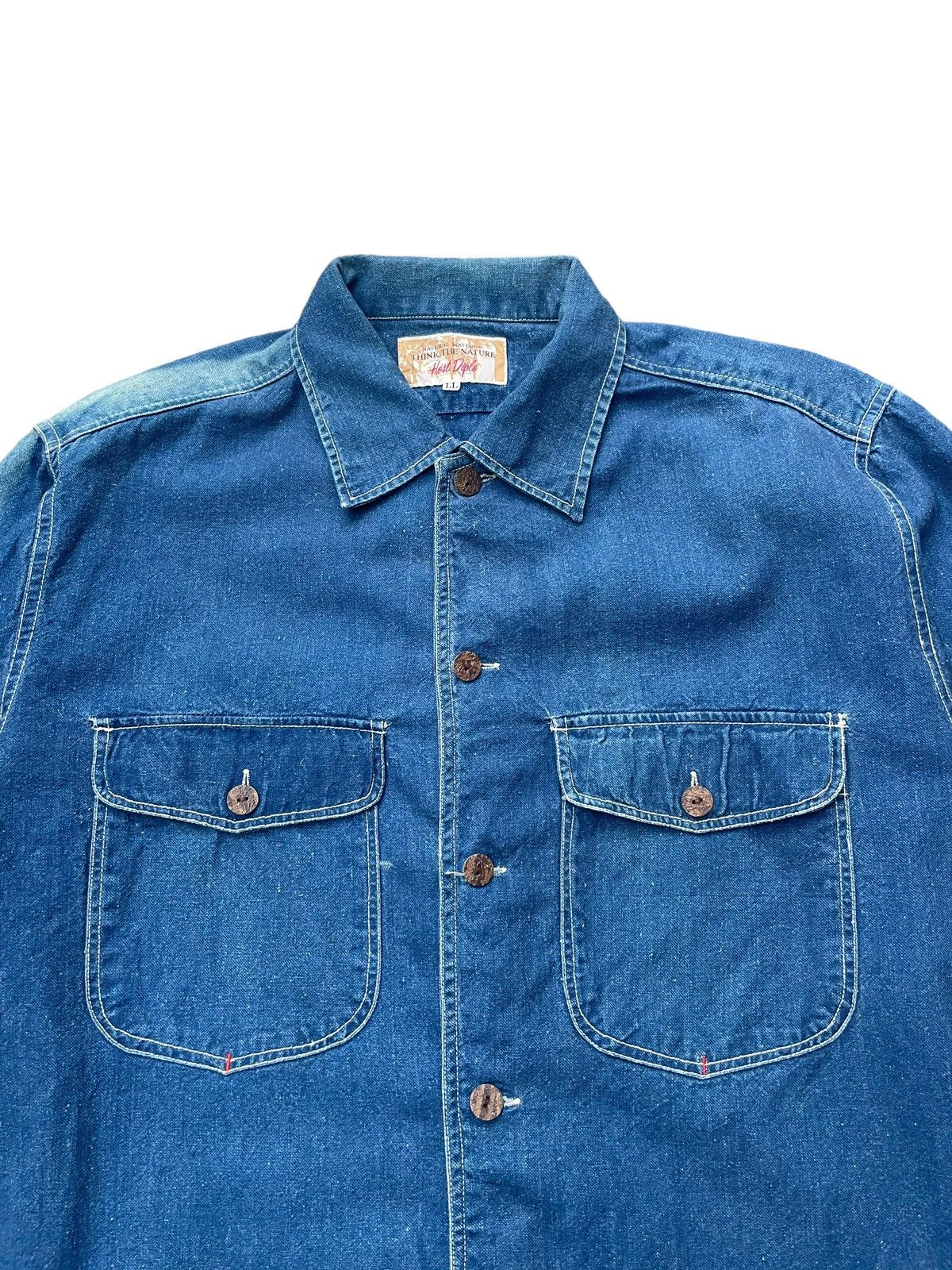 Japanese Brand Host Diple Denim Shirt Size US XL / EU 56 / 4 - 5 Thumbnail