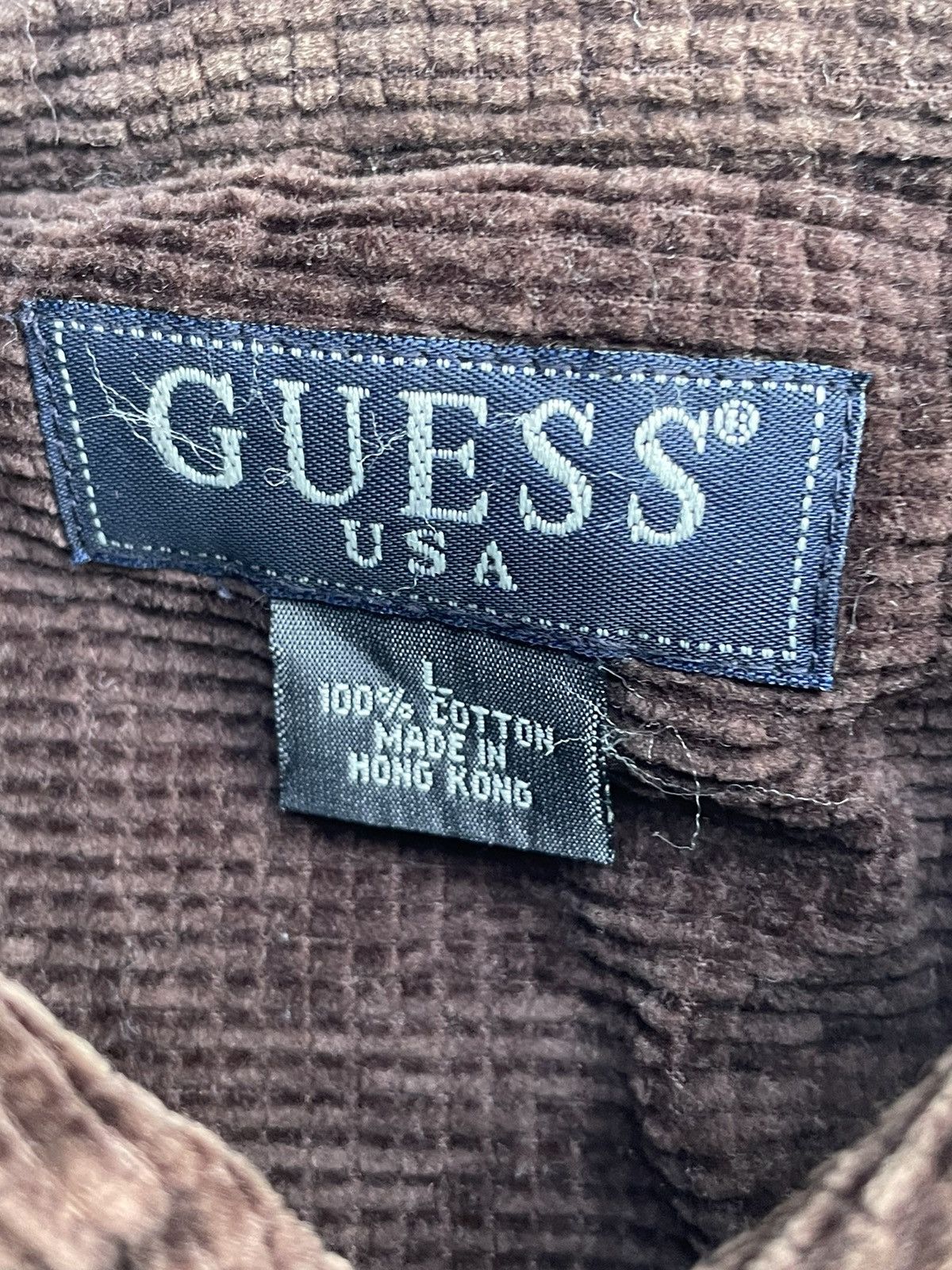 Guess Vintage Guess Coduroy Shirt Size US L / EU 52-54 / 3 - 8 Thumbnail