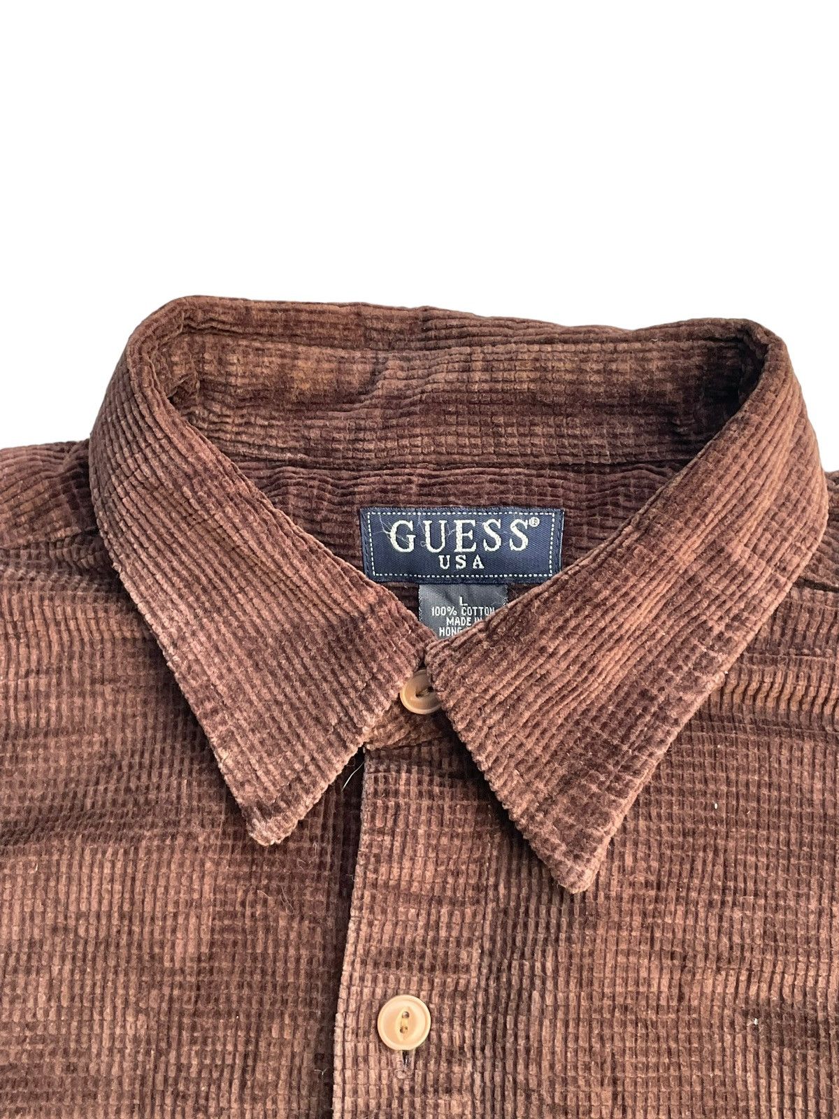 Guess Vintage Guess Coduroy Shirt Size US L / EU 52-54 / 3 - 4 Thumbnail