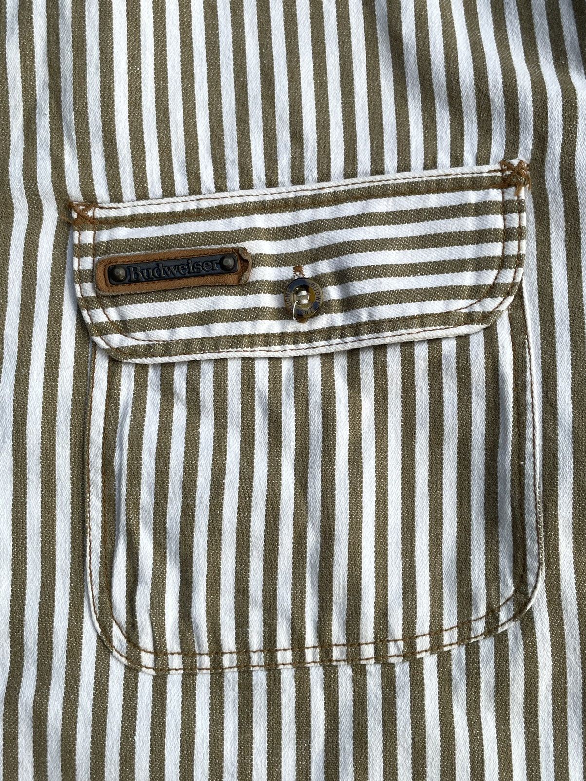 Budweiser × Vintage Vintage Budweiser Stripes Shirt Size US XL / EU 56 / 4 - 11 Thumbnail