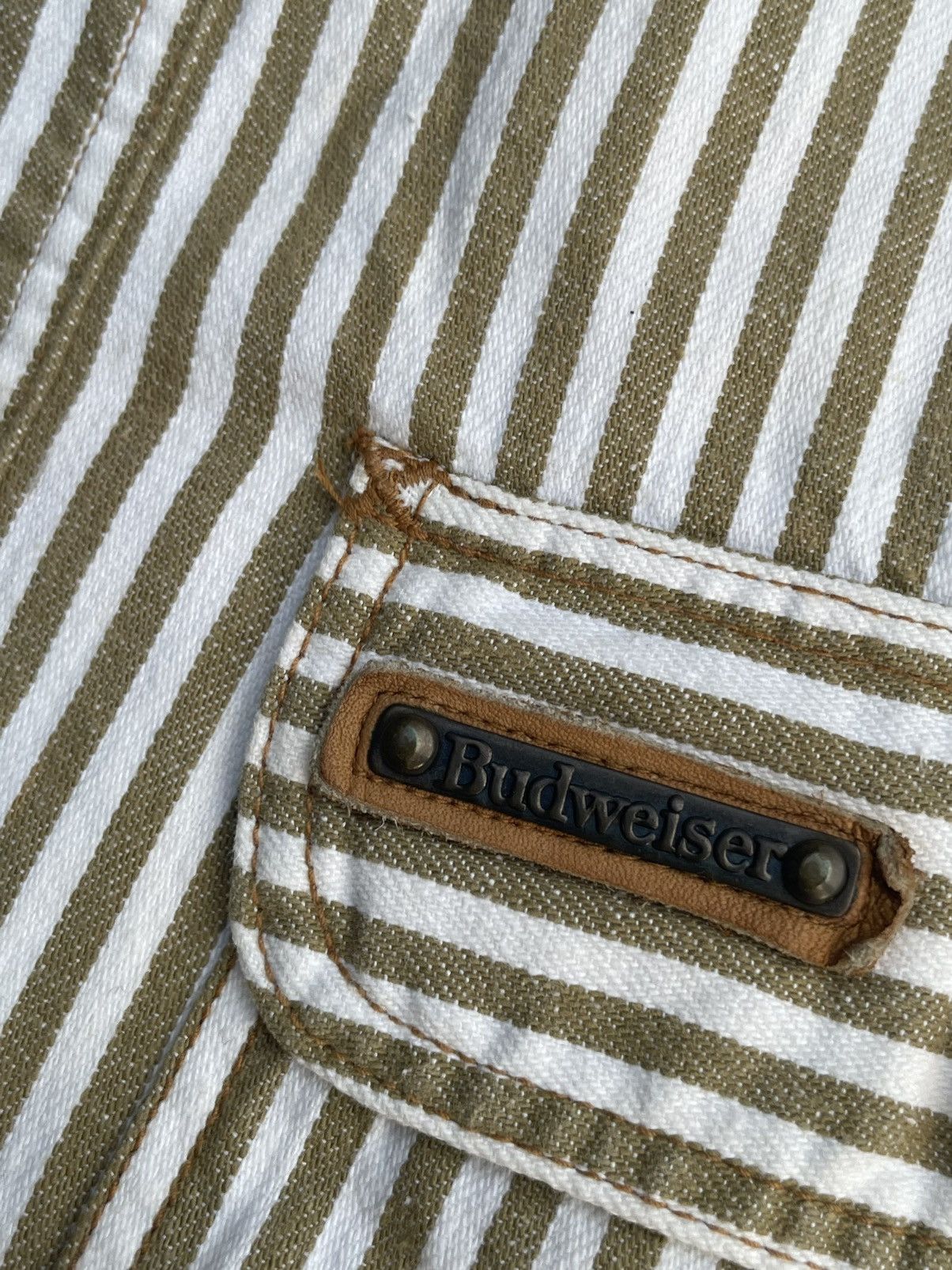 Budweiser × Vintage Vintage Budweiser Stripes Shirt Size US XL / EU 56 / 4 - 10 Thumbnail