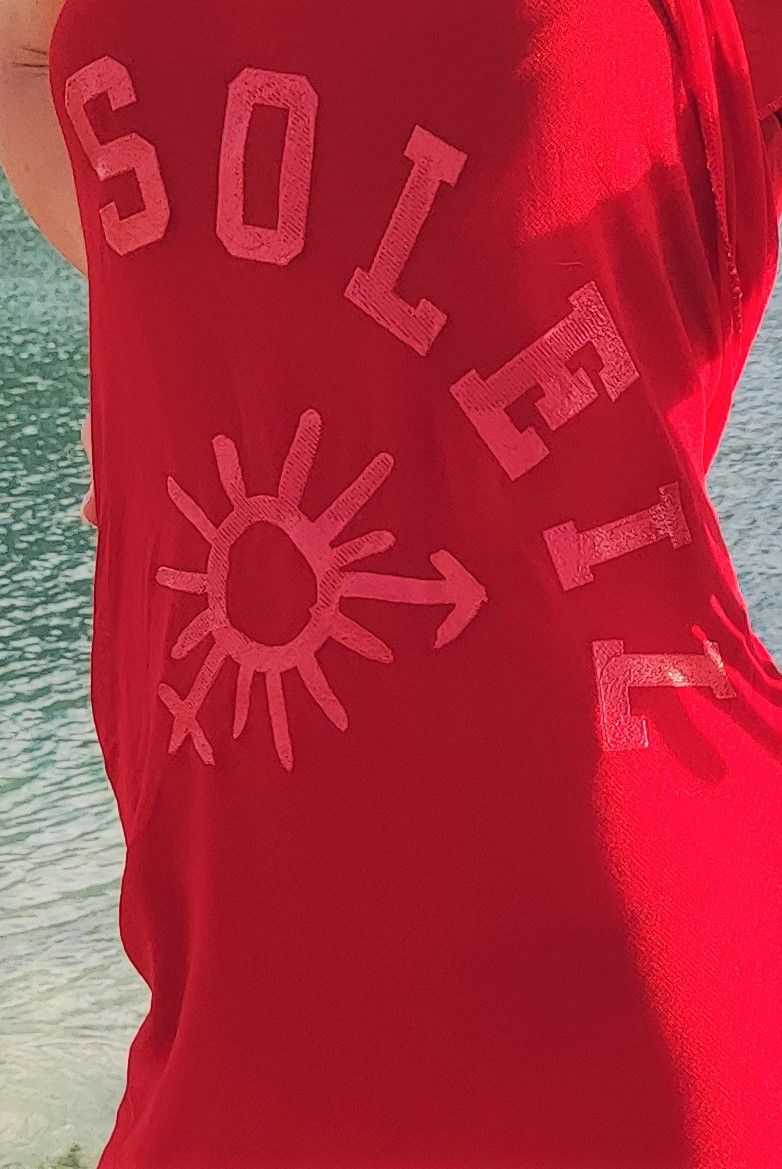 Jean Paul Gaultier Jean Paul Gaultier Red Soleil Logo Mesh Top Pareo Dress Size S / US 4 / IT 40 - 7 Thumbnail