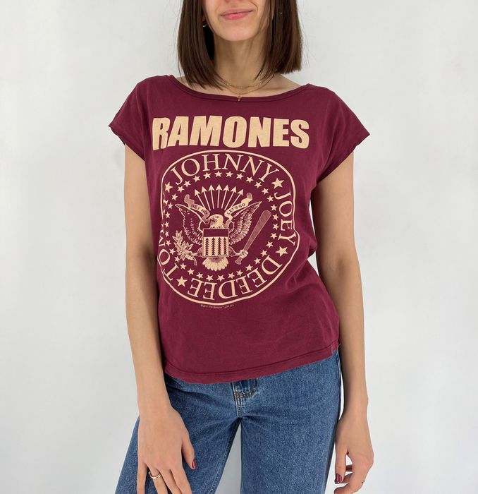 Rock Band Ramones x H M Thrashed Band tee Grailed