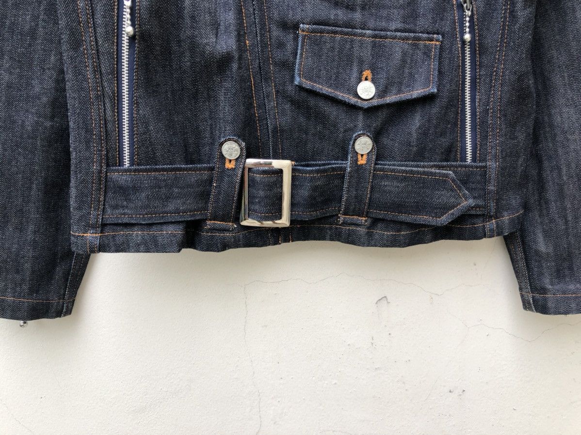 Japanese Brand Superlovers Lovers Rock Double Collar Denim Punk Jacket Size US M / EU 48-50 / 2 - 10 Thumbnail