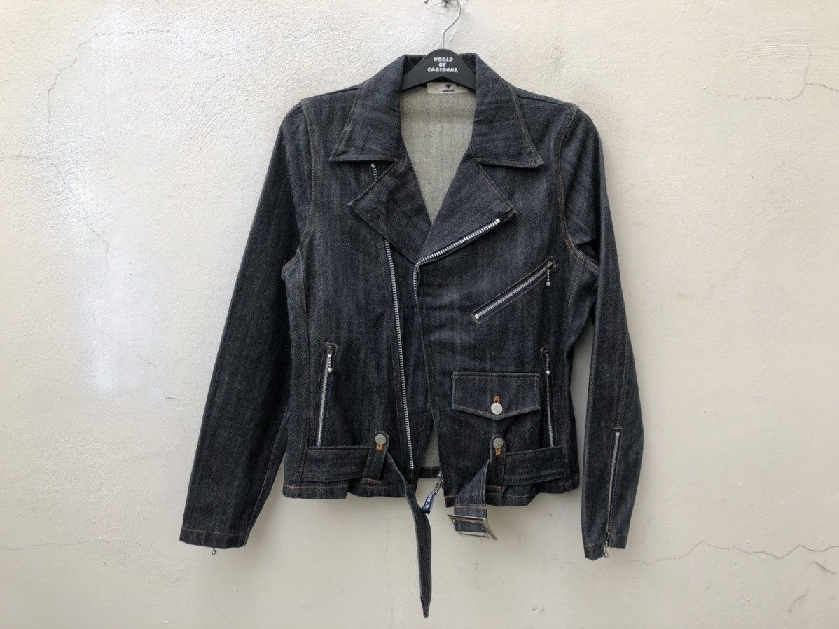 Japanese Brand Superlovers Lovers Rock Double Collar Denim Punk Jacket Size US M / EU 48-50 / 2 - 17 Thumbnail