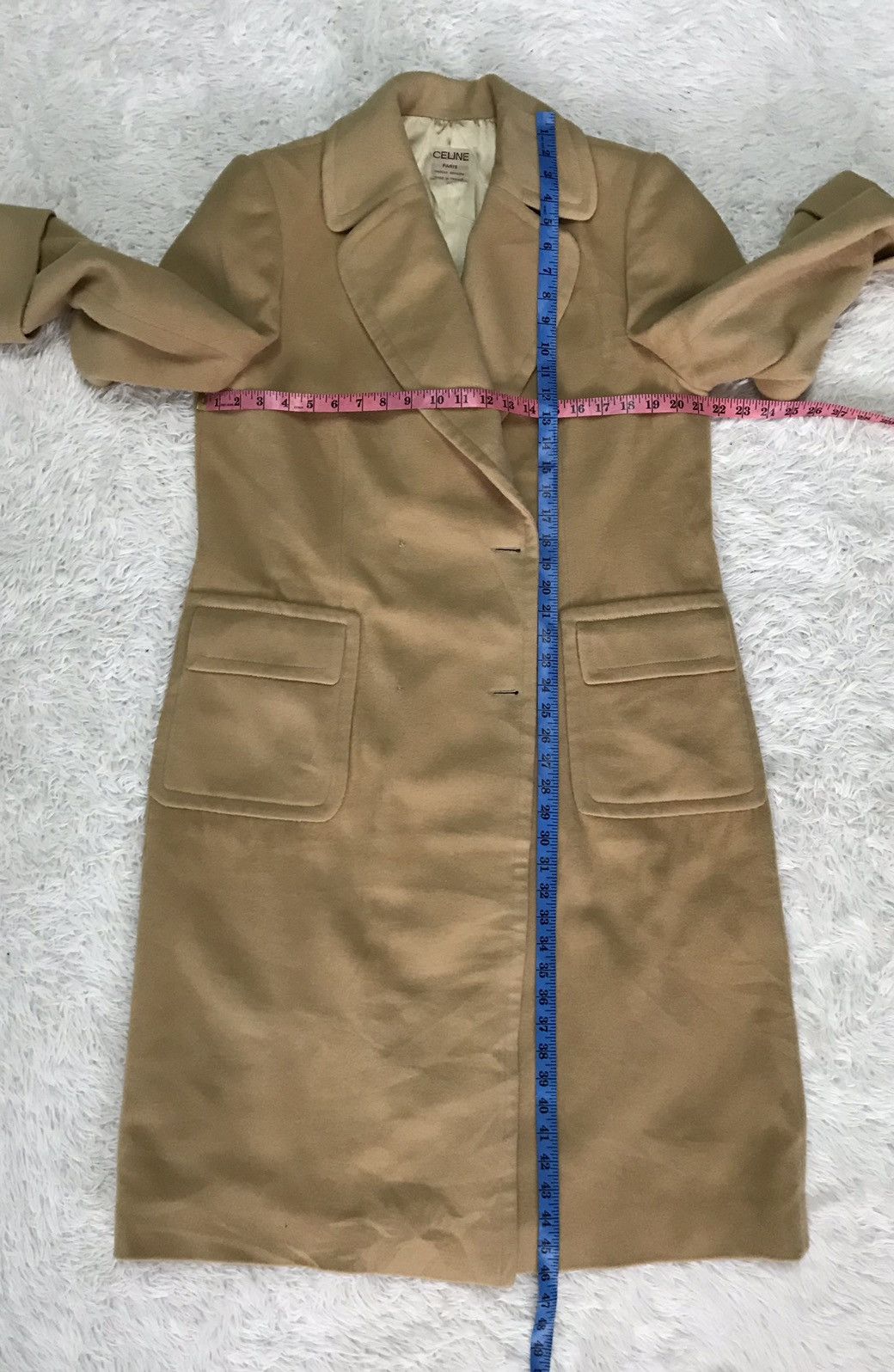 Celine CELINE PARIS WOOL DOUBLE BREAST LONG COAT Size M / US 6-8 / IT 42-44 - 17 Thumbnail