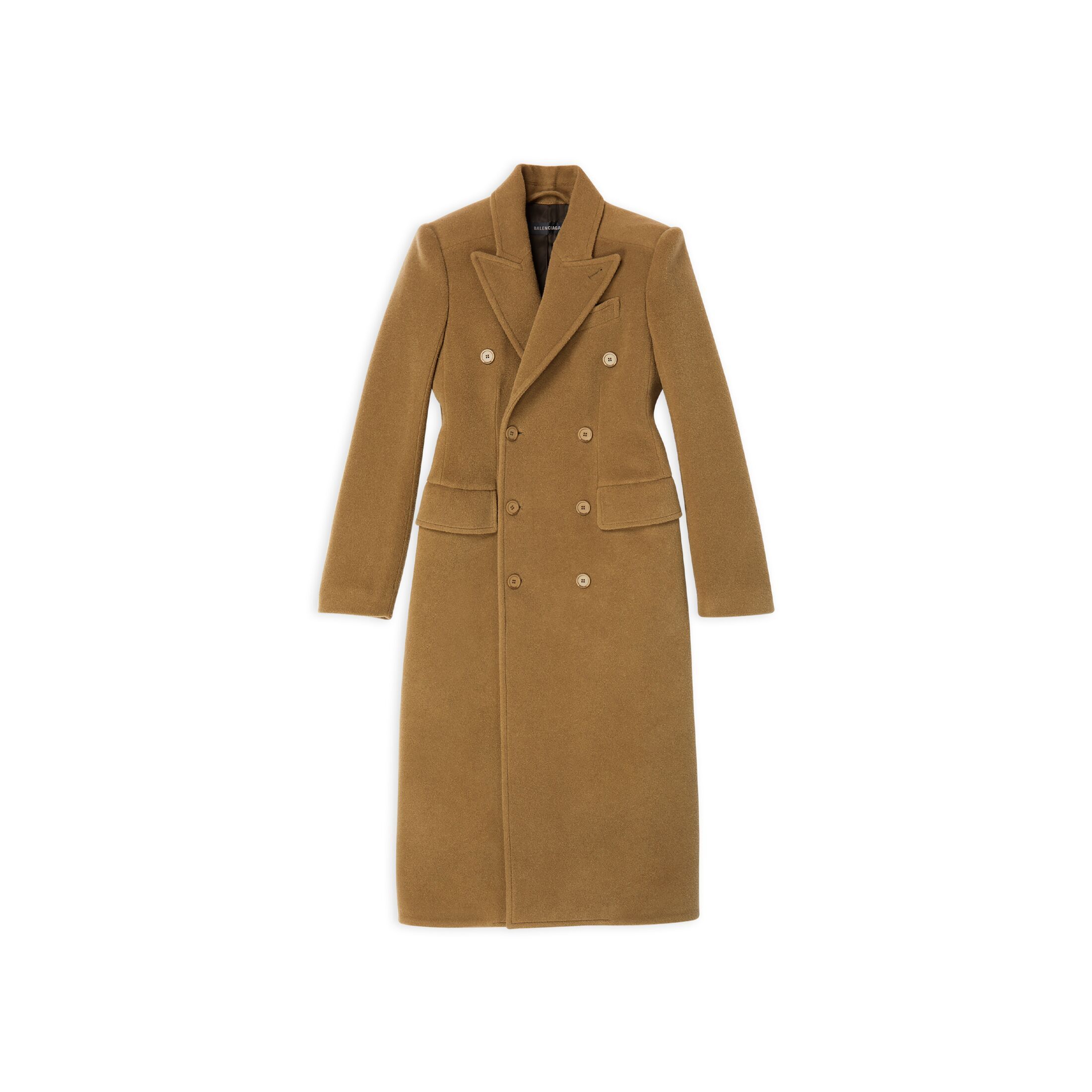 BALENCIAGA cotton Concealed placket, padded Stainless collar coat 485721 Navy 44 main image 0