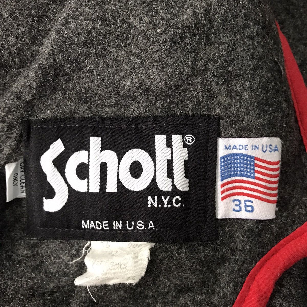 Schott Rare Schott NYC Belted Leather Wool Jacket Hooded Size US L / EU 52-54 / 3 - 18 Thumbnail