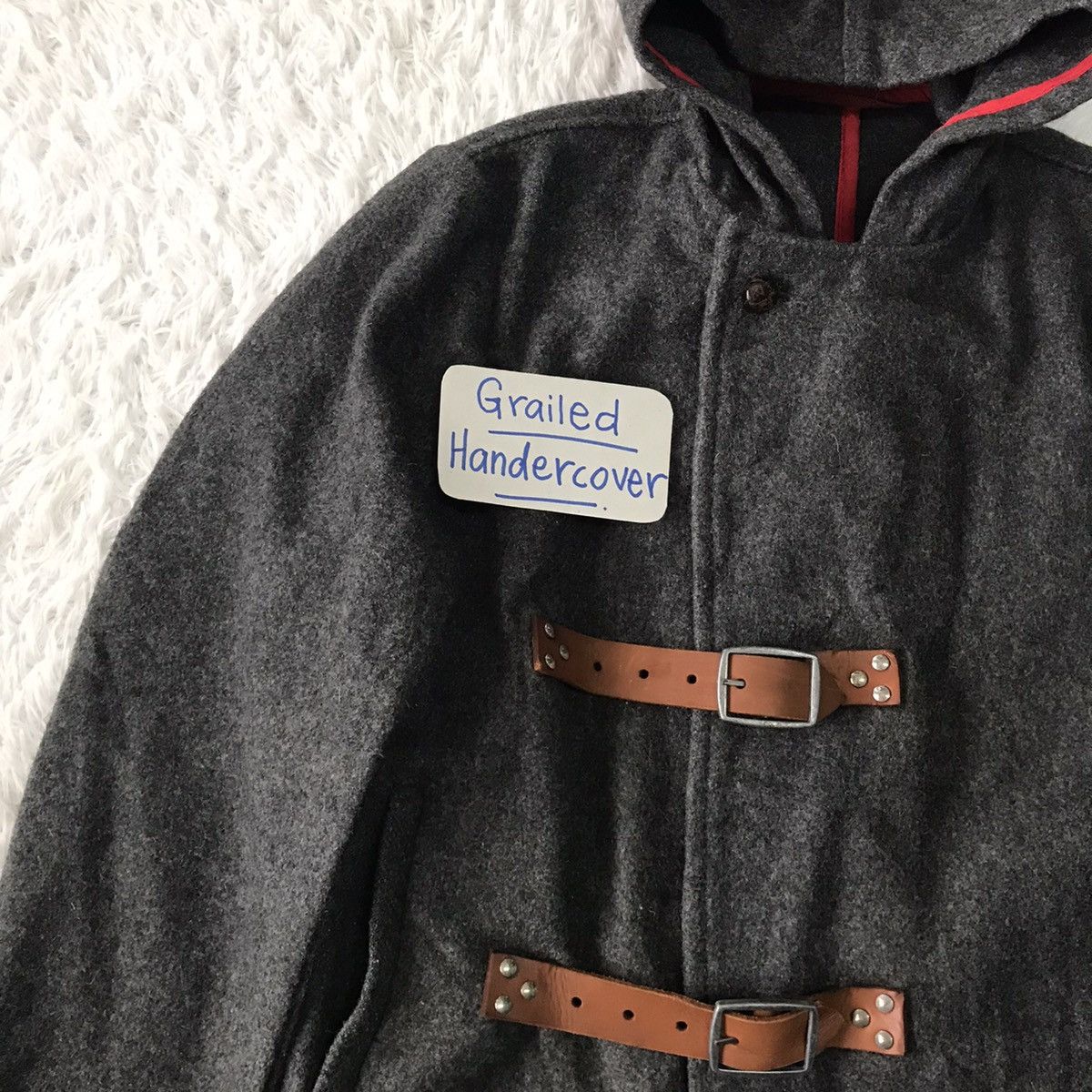 Schott Rare Schott NYC Belted Leather Wool Jacket Hooded Size US L / EU 52-54 / 3 - 6 Thumbnail