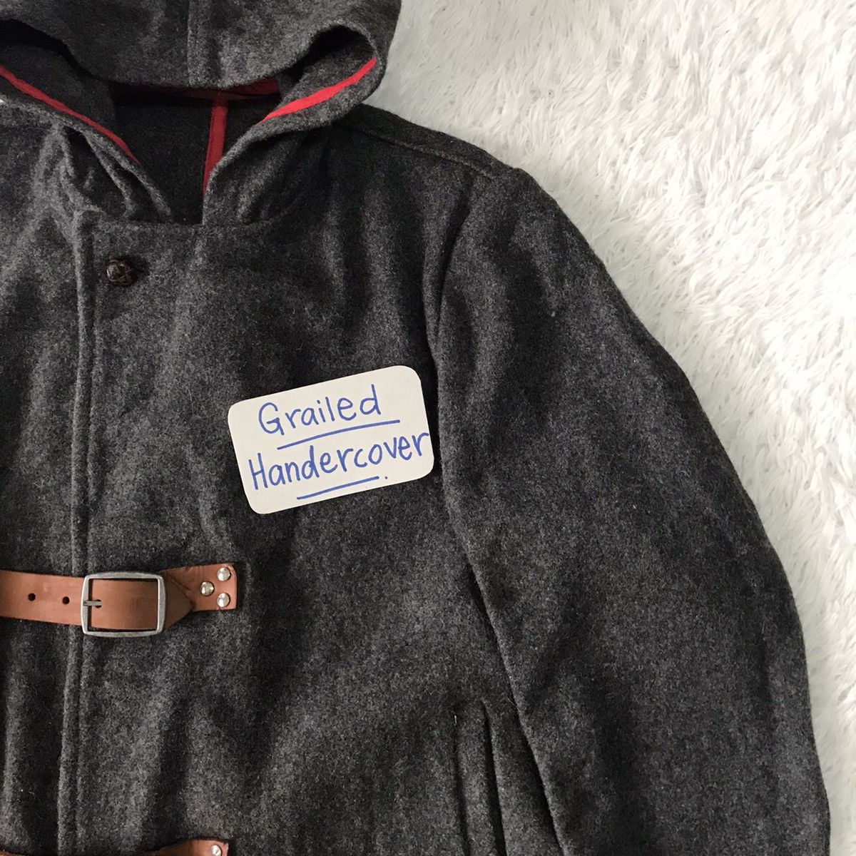 Schott Rare Schott NYC Belted Leather Wool Jacket Hooded Size US L / EU 52-54 / 3 - 5 Thumbnail