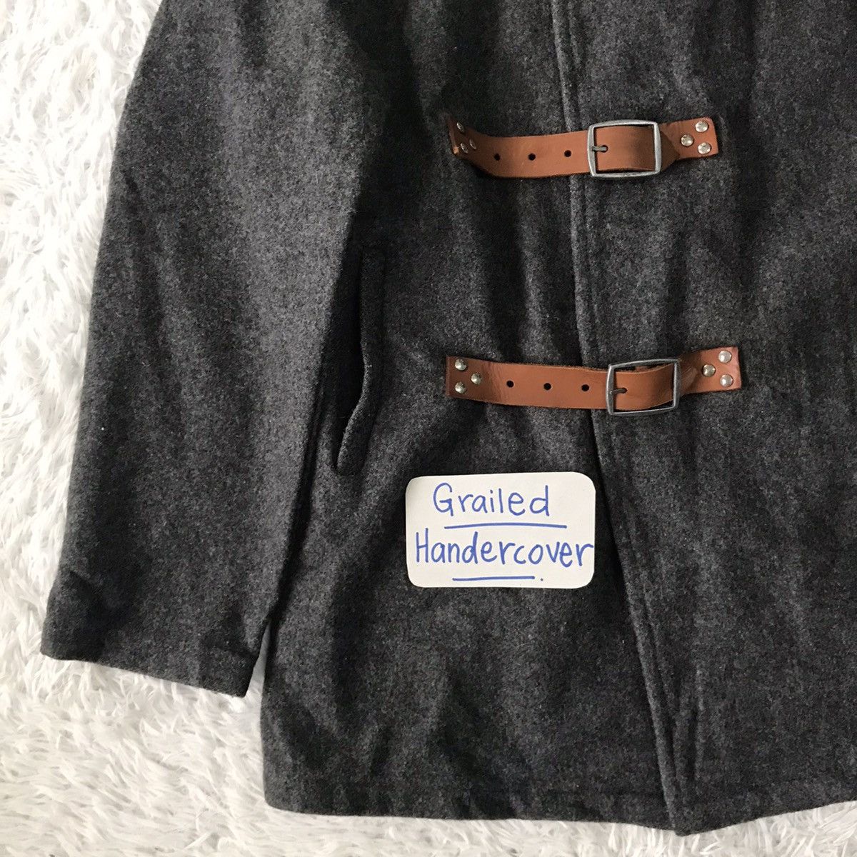 Schott Rare Schott NYC Belted Leather Wool Jacket Hooded Size US L / EU 52-54 / 3 - 3 Thumbnail