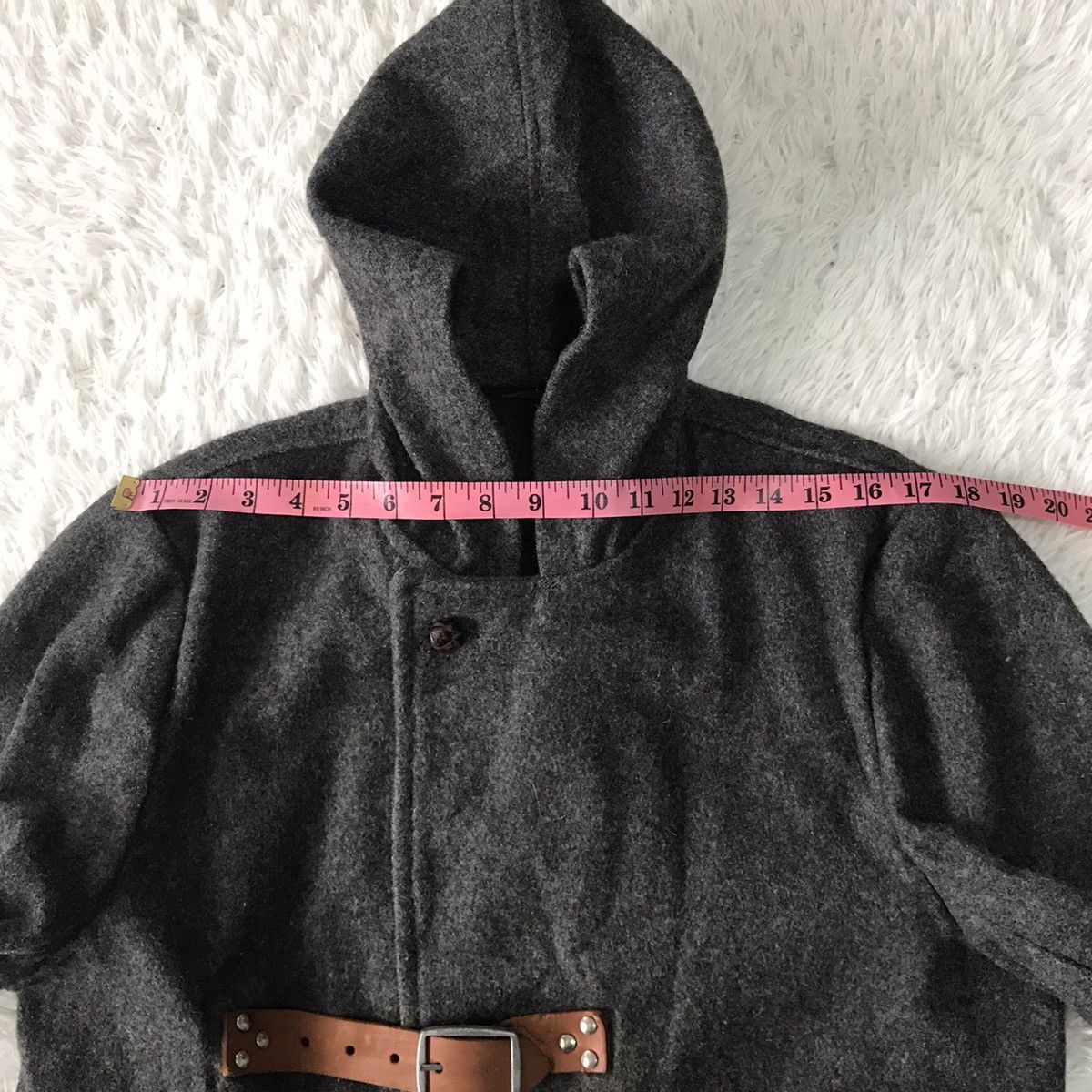 Schott Rare Schott NYC Belted Leather Wool Jacket Hooded Size US L / EU 52-54 / 3 - 16 Thumbnail
