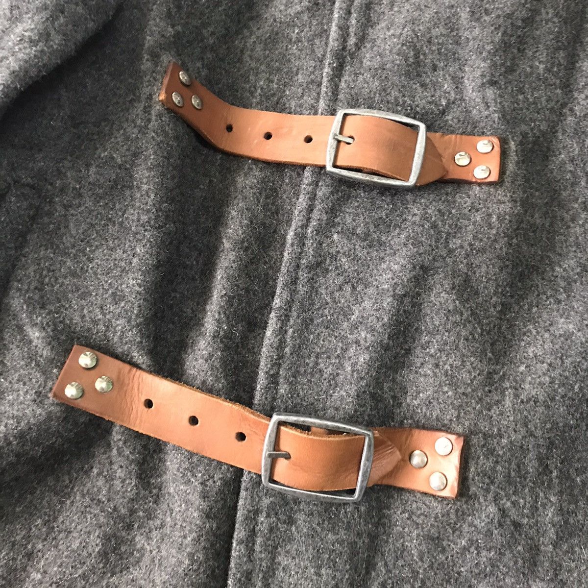 Schott Rare Schott NYC Belted Leather Wool Jacket Hooded Size US L / EU 52-54 / 3 - 8 Thumbnail
