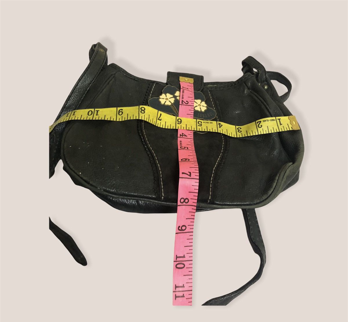 Anna Sui × Leather Anna Sui Genuine Leather Sling Bag By Designer Size ONE SIZE - 15 Thumbnail