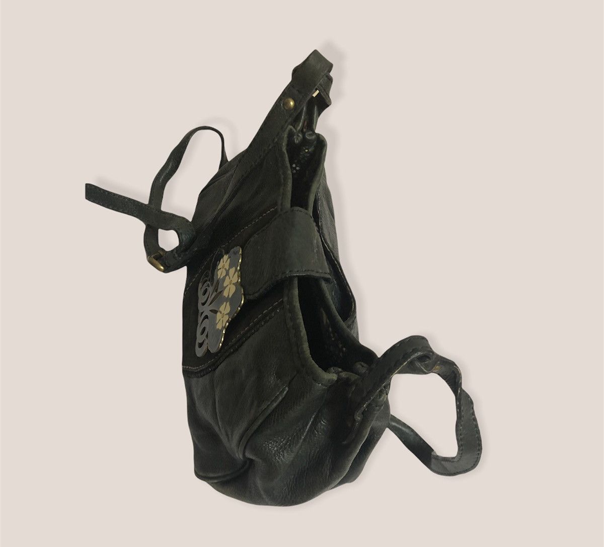 Anna Sui × Leather Anna Sui Genuine Leather Sling Bag By Designer Size ONE SIZE - 5 Thumbnail