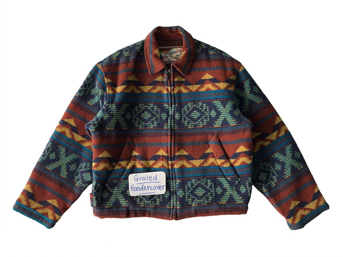 Art Comes First Nice Navajo XOXO Blanket Wool Outdoor Jacket Gira Pour Homme Size US M / EU 48-50 / 2 - 1 Thumbnail
