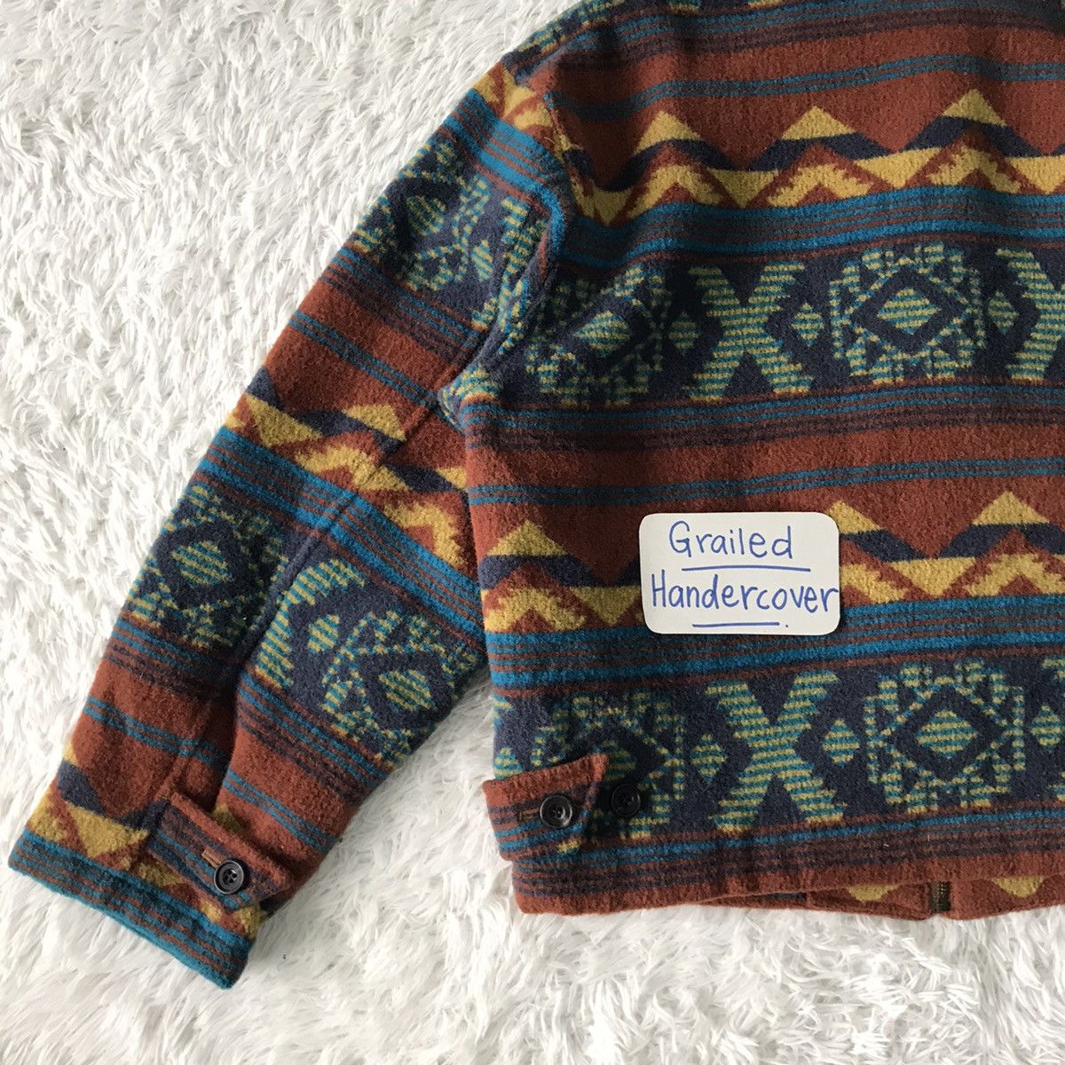 Art Comes First Nice Navajo XOXO Blanket Wool Outdoor Jacket Gira Pour Homme Size US M / EU 48-50 / 2 - 7 Thumbnail