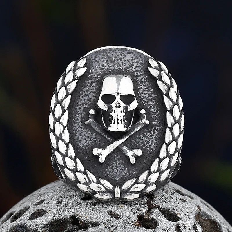 Vintage Cavarium Skull Ring Size ONE SIZE - 1 Thumbnail