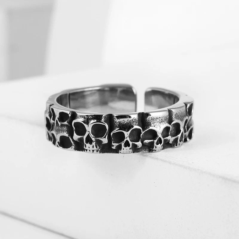 Jewelry Retro Skull Ring Size ONE SIZE - 2 Thumbnail