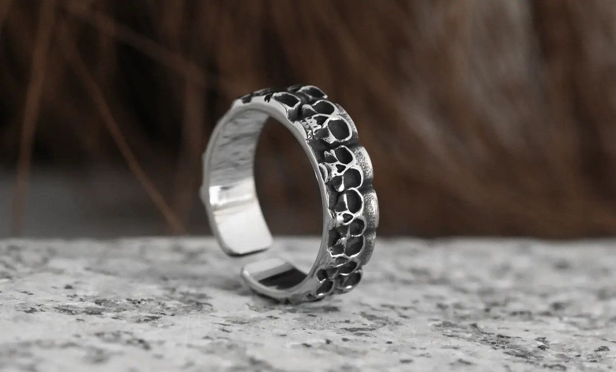 Jewelry Retro Skull Ring Size ONE SIZE - 1 Thumbnail