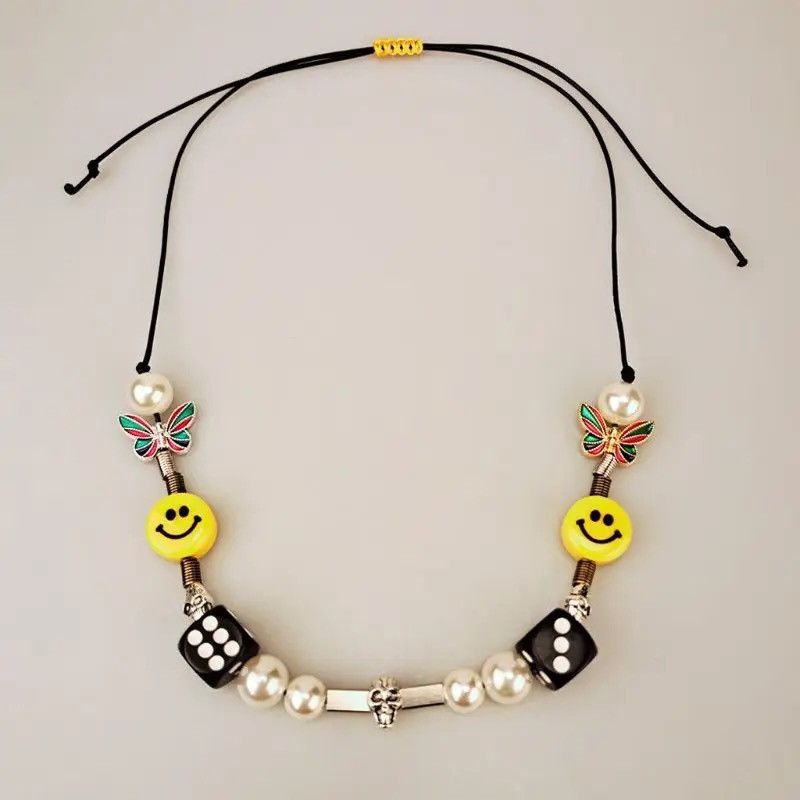 Jewelry × Vintage Pearl Smile Skull Dice Necklace Size ONE SIZE - 1 Thumbnail