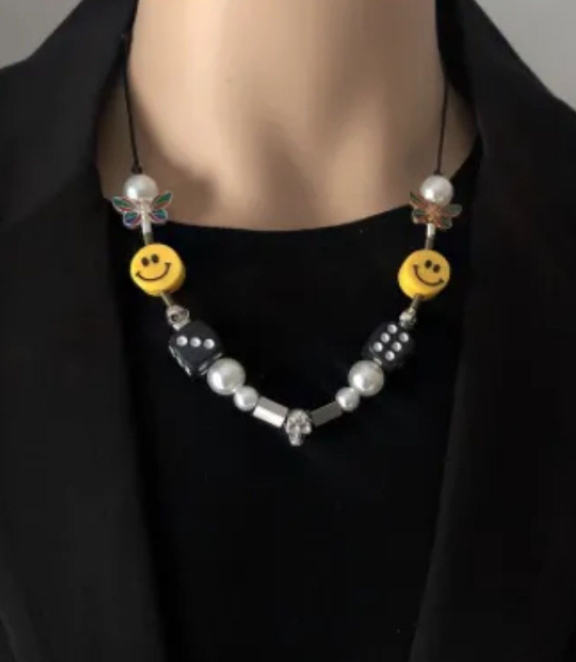 Jewelry × Vintage Pearl Smile Skull Dice Necklace Size ONE SIZE - 3 Thumbnail