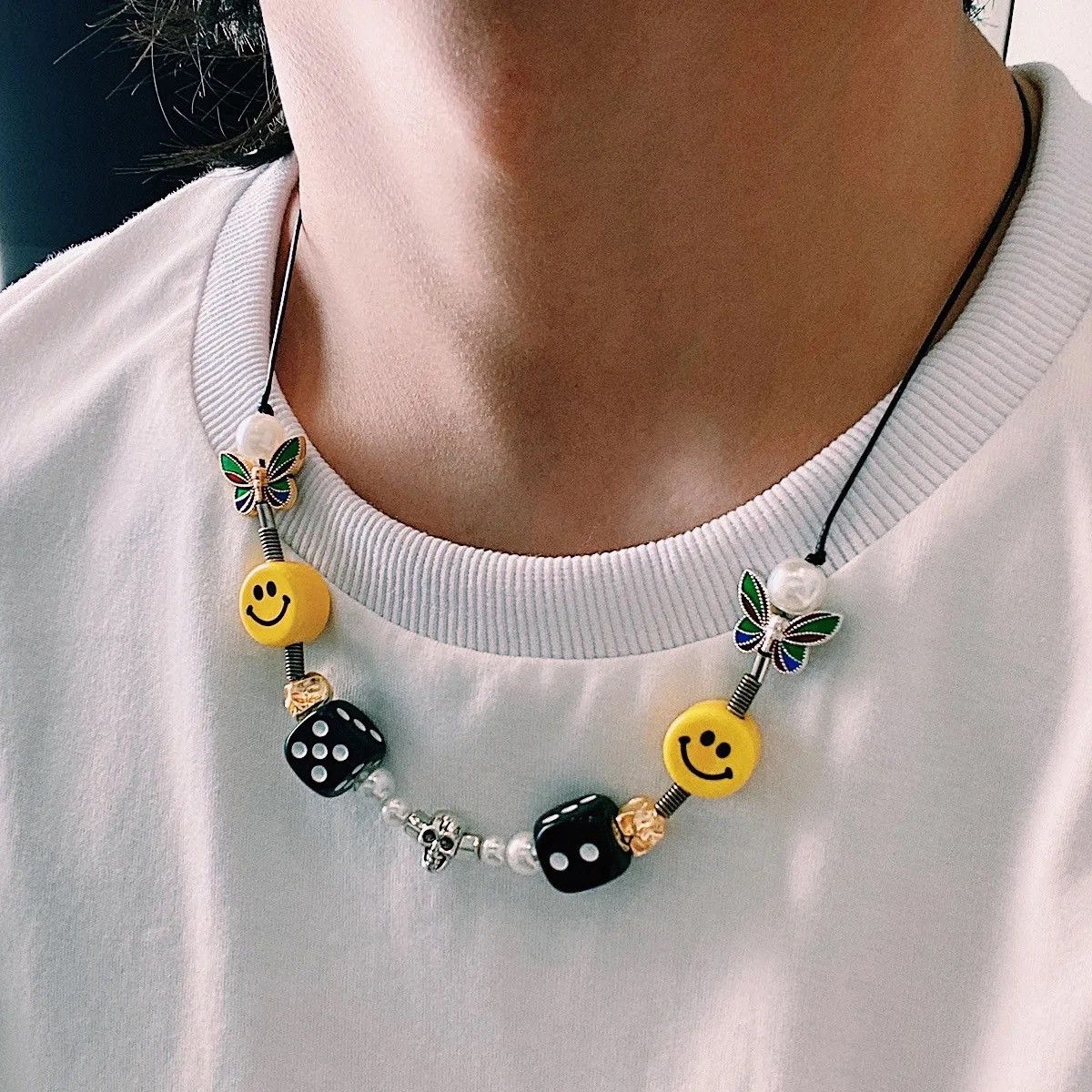 Jewelry × Vintage Pearl Smile Skull Dice Necklace Size ONE SIZE - 2 Thumbnail