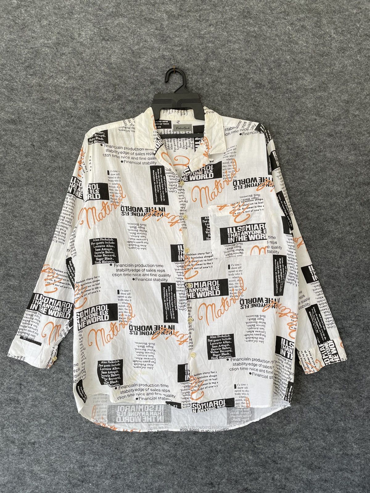 Japanese Brand × Vintage VINTAGE FOLCO CLUB OVERPRINTED SHIRTS Size US L / EU 52-54 / 3 - 1 Thumbnail