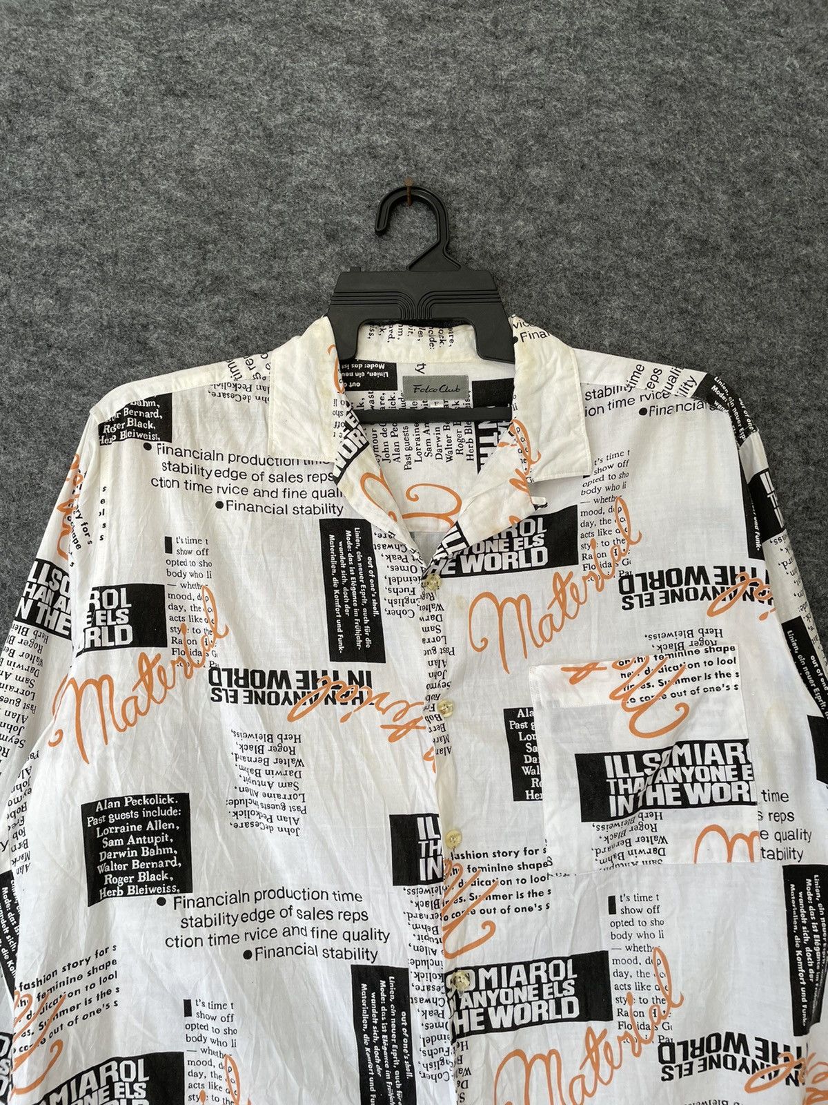 Japanese Brand × Vintage VINTAGE FOLCO CLUB OVERPRINTED SHIRTS Size US L / EU 52-54 / 3 - 2 Thumbnail