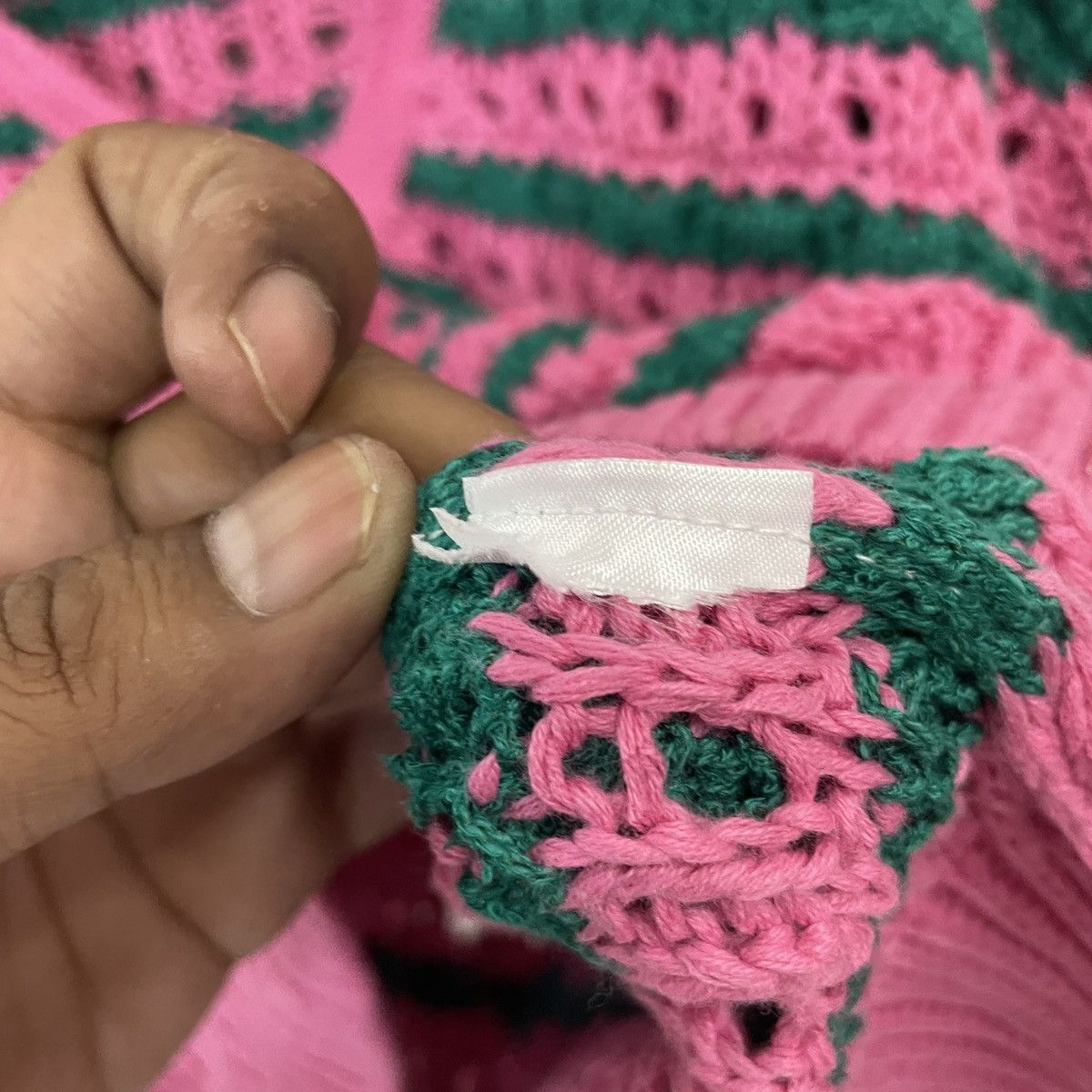 Aran Isles Knitwear × Homespun Knitwear Vintage Unbranded Drawstring Honeycomb Cardingan Knitwear Size XL / US 12-14 / IT 48-50 - 5 Thumbnail