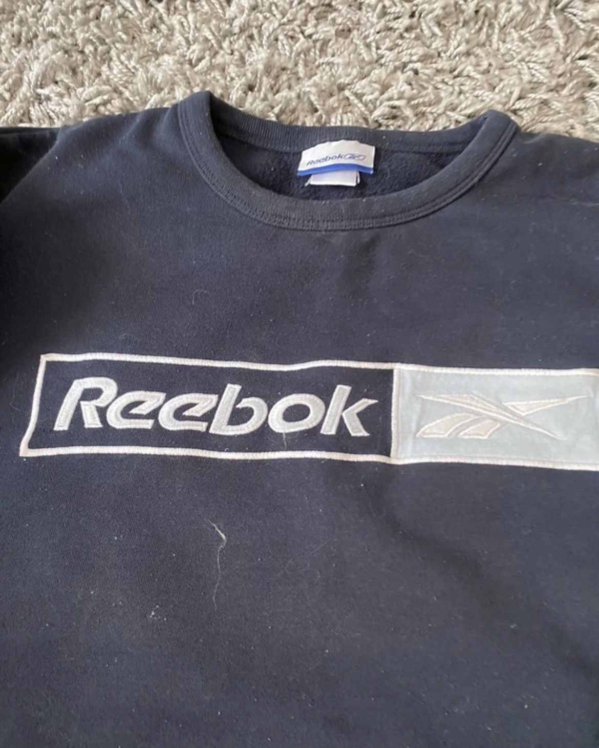 Reebok × Vintage Reebok vintage sweatshirt hoodie black 90s y2k retro Size US L / EU 52-54 / 3 - 3 Thumbnail