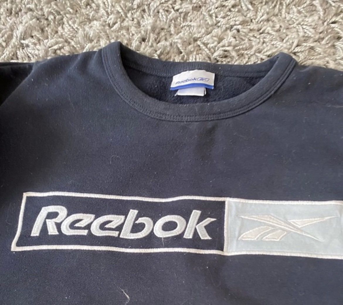 Reebok × Vintage Reebok vintage sweatshirt hoodie black 90s y2k retro Size US L / EU 52-54 / 3 - 5 Thumbnail