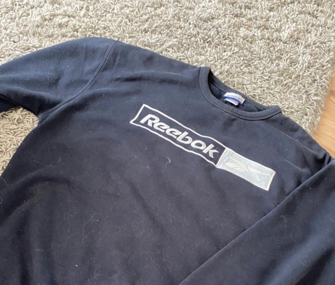 Reebok × Vintage Reebok vintage sweatshirt hoodie black 90s y2k retro Size US L / EU 52-54 / 3 - 6 Thumbnail